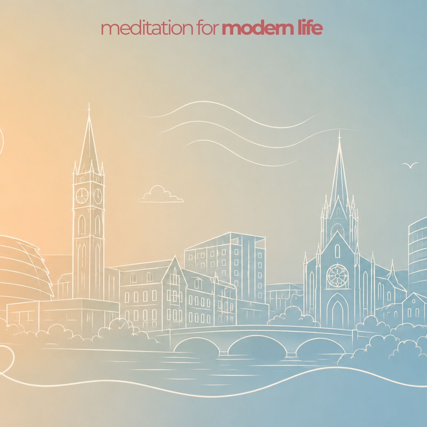 Silence in the city_Course Kadampa Leicester olive green gold spiritual wellness quote instagram post (2)